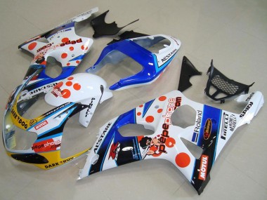 2000-2002 Suzuki GSXR 1000 Motorcycle Fairings - White Blue Red Yellow Black Dark Dog Motul Pepe Phone UK Manufacturers