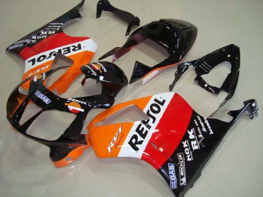 2000-2006 Honda VTR1000 Motorcycle Fairings - Orange White Red Glossy Black Repsol UK Manufacturers