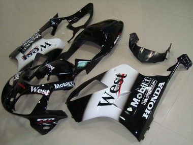 2000-2006 Honda VTR1000 Motorcycle Fairings - Glossy Black White West UK Manufacturers