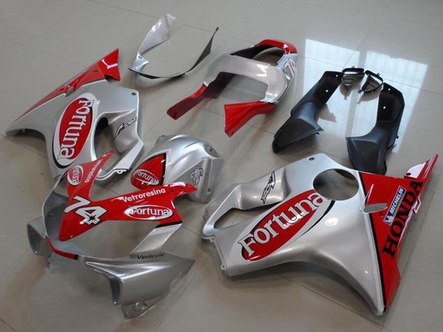 2001-2003 Honda CBR600 F4i Motorcycle Fairings - Silver Red Fortuna UK Manufacturers
