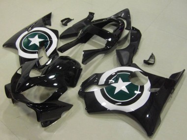2001-2003 Honda CBR600 F4i Motorcycle Fairings - White Glossy Black Star UK Manufacturers