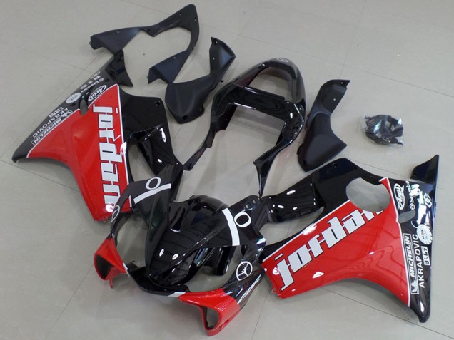 2001-2003 Honda CBR600 F4i Motorcycle Fairings - Glossy Black Red White Jordan UK Manufacturers