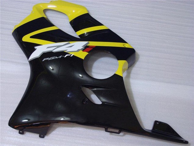 2001-2003 Honda CBR600 F4i Motorcycle Fairing - Yellow Glossy Black UK Manufacturers