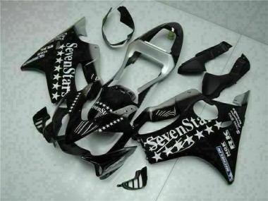 2001-2003 Honda CBR600 F4i Motorcycle Fairings - Glossy Black Silver SevenStars UK Manufacturers