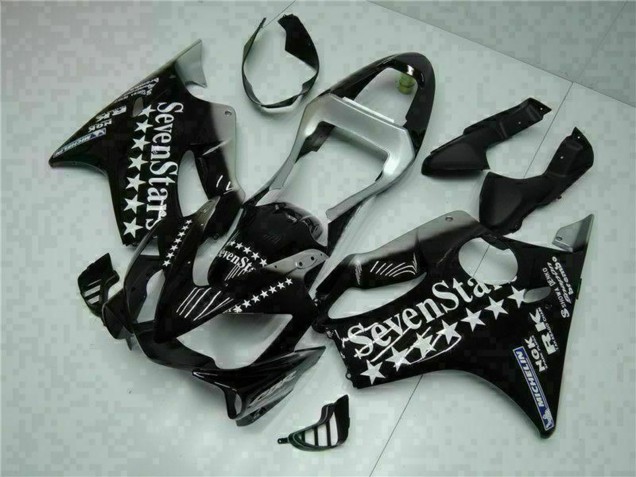 2001-2003 Honda CBR600 F4i Motorcycle Fairings - Glossy Black Silver SevenStars UK Manufacturers
