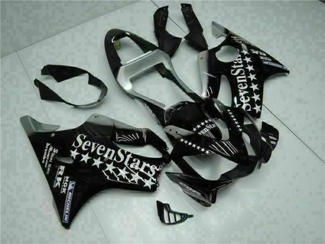 2001-2003 Honda CBR600 F4i Motorcycle Fairings - Glossy Black Silver SevenStars UK Manufacturers