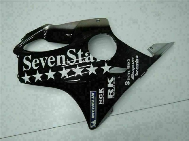 2001-2003 Honda CBR600 F4i Motorcycle Fairings - Glossy Black Silver SevenStars UK Manufacturers