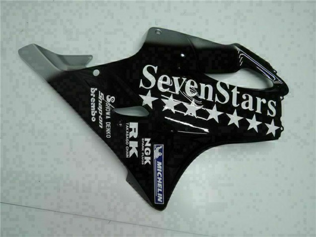 2001-2003 Honda CBR600 F4i Motorcycle Fairings - Glossy Black Silver SevenStars UK Manufacturers