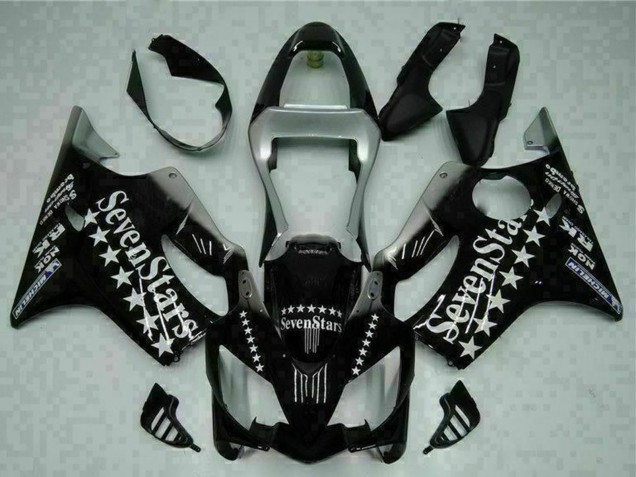 2001-2003 Honda CBR600 F4i Motorcycle Fairings - Glossy Black Silver SevenStars UK Manufacturers