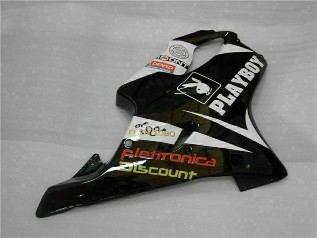 2001-2003 Honda CBR600 F4i Motorcycle Fairings - White Yellow Glossy Black Playboy UK Manufacturers