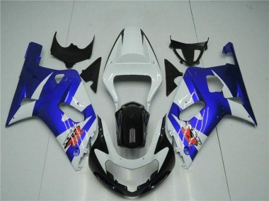 2001-2003 Suzuki GSXR 600/750 Motorcycle Fairings - White Blue Black UK Manufacturers