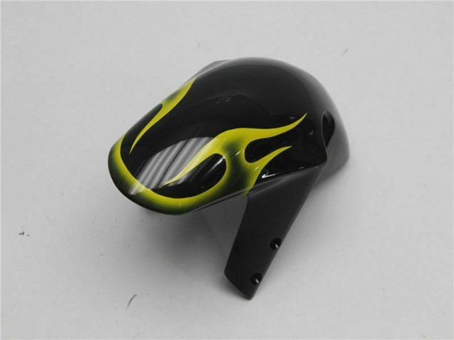 2001-2003 Suzuki GSXR 600/750 Motorcycle Fairings - Glossy Black Yellow Flame UK Manufacturers