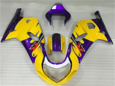 2001-2003 Suzuki GSXR 600/750 Motorcycle Fairings - Yellow Purple UK Manufacturers