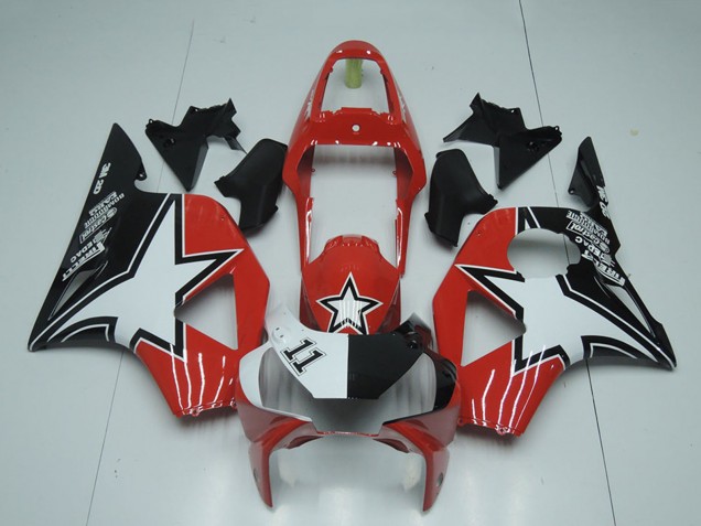 2002-2003 Honda CBR900RR 954 Motorcycle Fairings - Black Red Star UK Manufacturers