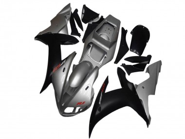 2002-2003 Yamaha YZF R1 Motorcycle Fairings - Silver Matte Black UK Manufacturers