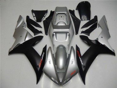 2002-2003 Yamaha YZF R1 Motorcycle Fairings - Silver Matte Black UK Manufacturers