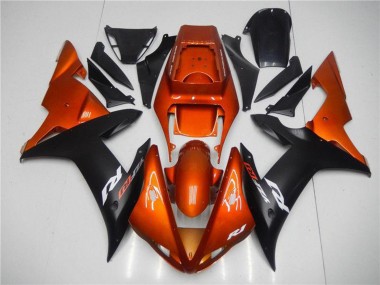 2002-2003 Yamaha YZF R1 Motorcycle Fairings - Orange Matte Black UK Manufacturers