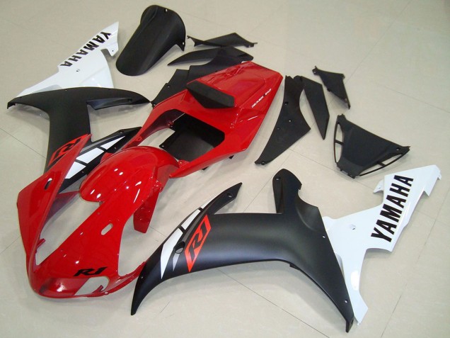 2002-2003 Yamaha YZF R1 Motorcycle Fairings - Red White Matte Black UK Manufacturers