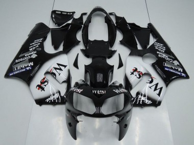 2002-2006 Kawasaki ZX12R Motorcycle Fairings - Glossy Black White West UK Manufacturers