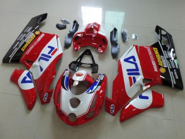 2003-2004 Ducati 749 999 Motorcycle Fairings - White Red Blue Glossy Black Fila UK Manufacturers