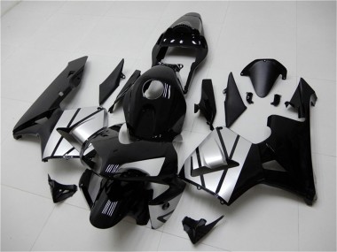 2003-2004 Honda CBR600RR Motorcycle Fairings - Silver Glossy Black Stripe UK Manufacturers