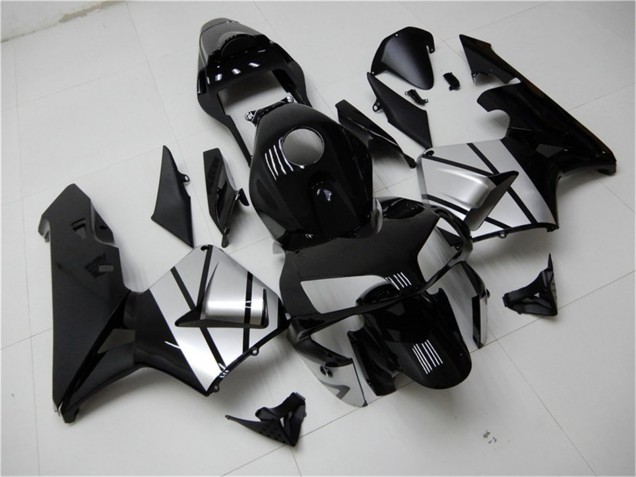 2003-2004 Honda CBR600RR Motorcycle Fairings - Silver Glossy Black Stripe UK Manufacturers