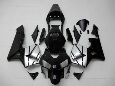 2003-2004 Honda CBR600RR Motorcycle Fairings - Silver Glossy Black Stripe UK Manufacturers