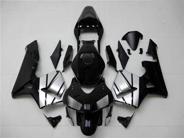 2003-2004 Honda CBR600RR Motorcycle Fairings - Silver Glossy Black Stripe UK Manufacturers