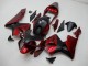 2003-2004 Honda CBR600RR Motorcycle Fairings - Red Matte Black Stripe UK Manufacturers