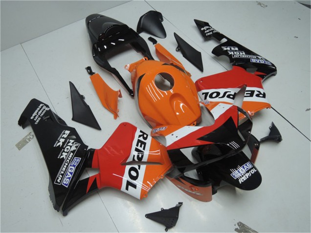 2003-2004 Honda CBR600RR Motorcycle Fairing Kits - Orange White Red Glossy Black Repsol UK Manufacturers