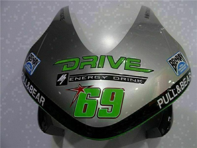 2003-2004 Honda CBR600RR Motorcycle Fairing - Silver Green Glossy Black UK Manufacturers