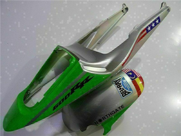 2003-2004 Honda CBR600RR Motorcycle Fairing - Silver Green Glossy Black UK Manufacturers