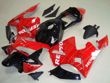2003-2004 Honda CBR600RR Motorcycle Fairings - Red Glossy Black Spider Man White Repsol UK Manufacturers