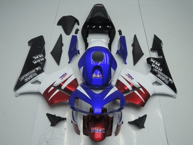 2003-2004 Honda CBR600RR Motorcycle Fairings - White Red Blue Glossy Black HRC UK Manufacturers