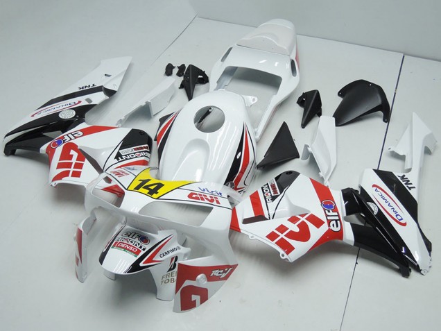 2003-2004 Honda CBR600RR Motorcycle Fairings - White Red Yellow Glossy Black Givi 14 UK Manufacturers
