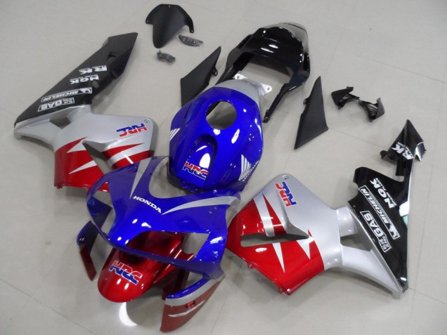 2003-2004 Honda CBR600RR Motorcycle Fairings - Silver Red Blue Glossy Black HRC UK Manufacturers