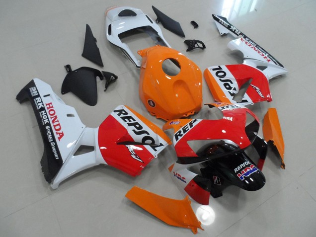 2003-2004 Honda CBR600RR Motorcycle Fairings - Orange White Red Glossy Black Repsol HRC UK Manufacturers