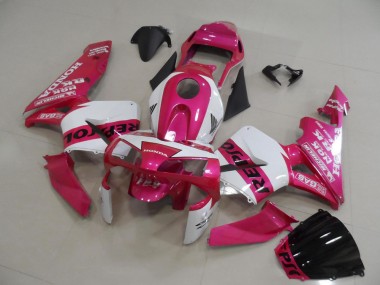 2003-2004 Honda CBR600RR Motorcycle Fairings - White Pink Black Repsol UK Manufacturers