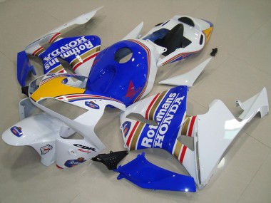 2003-2004 Honda CBR600RR Motorcycle Fairings - White Blue Yellow Rothmans UK Manufacturers