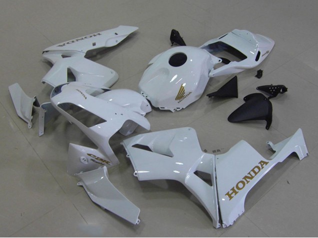 2003-2004 Honda CBR600RR Motorcycle Fairings - White Gold Decals UK Manufacturers