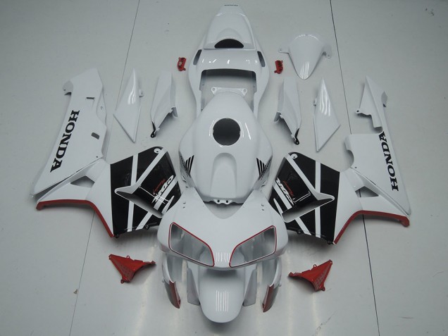 2003-2004 Honda CBR600RR Motorcycle Fairing - White Glossy Black UK Manufacturers