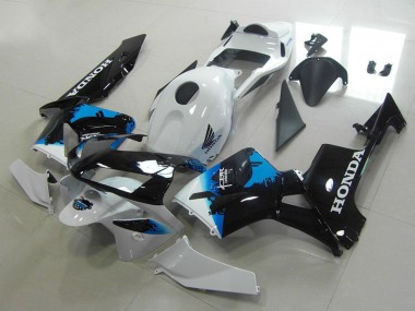 2003-2004 Honda CBR600RR Motorcycle Fairings - White Blue Glossy Black UK Manufacturers