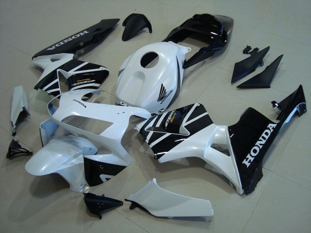2003-2004 Honda CBR600RR Motorcycle Fairings - White Glossy Black UK Manufacturers