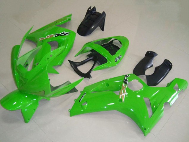 2003-2004 Kawasaki ZX6R Motorcycle Fairings - Green UK Manufacturers