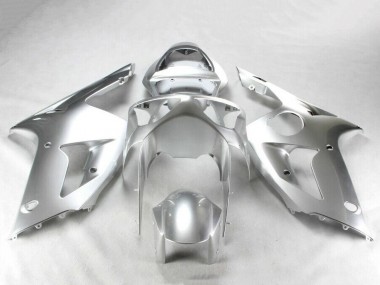 2003-2004 Kawasaki ZX6R Motorcycle Fairing Kits - Silver UK Manufacturers