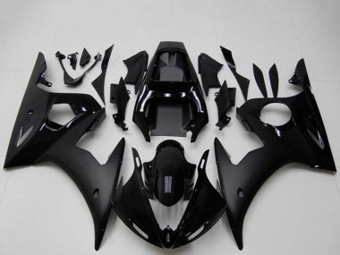 2003-2004 Yamaha YZF R6 Motorcycle Fairings - Glossy Black Matte Black UK Manufacturers