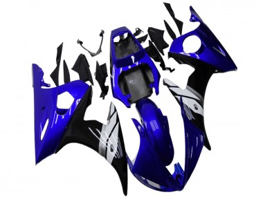 2003-2004 Yamaha YZF R6 Motorcycle Fairings - Blue White Glossy Black UK Manufacturers