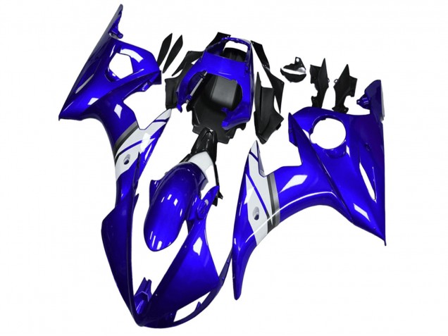 2003-2004 Yamaha YZF R6 Motorcycle Fairings - Blue White UK Manufacturers