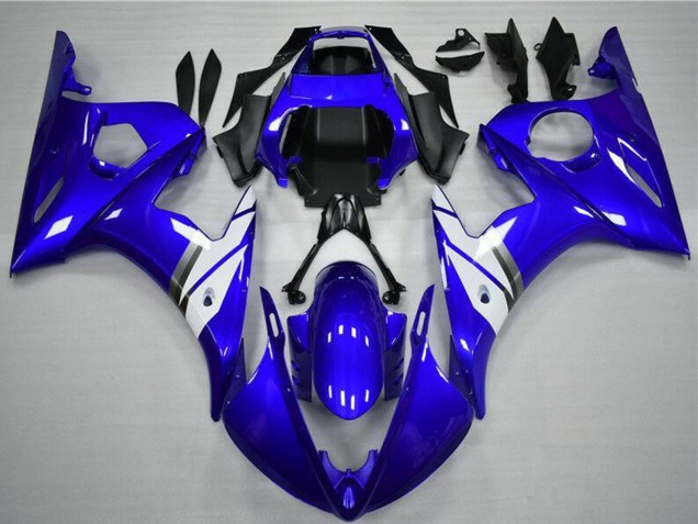 2003-2004 Yamaha YZF R6 Motorcycle Fairings - Blue White UK Manufacturers
