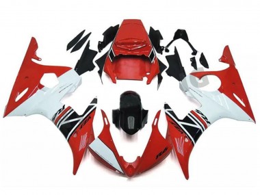 2003-2004 Yamaha YZF R6 Motorcycle Fairing - Red White Glossy Black UK Manufacturers